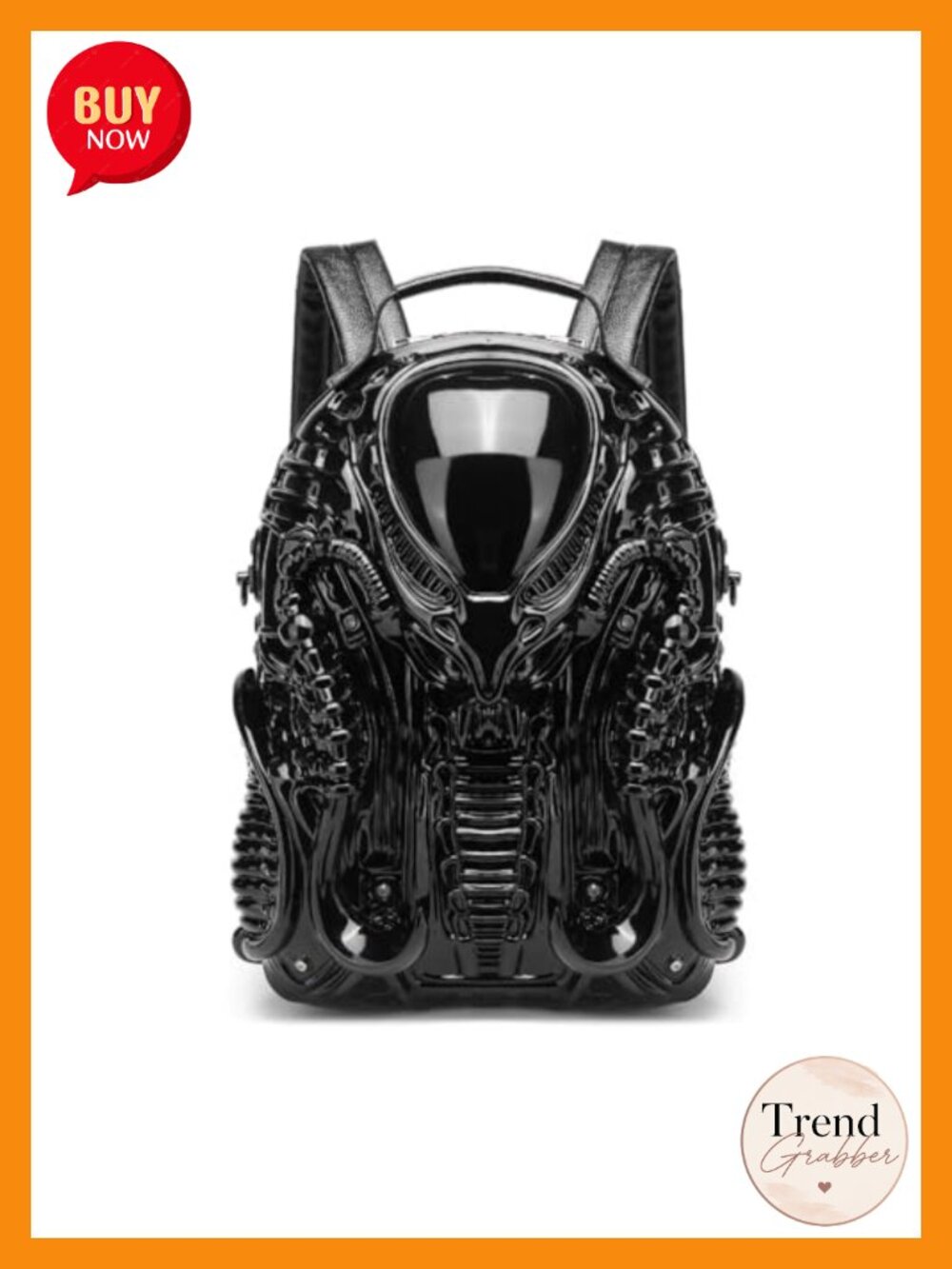 Goth Alien Backpack PVC Y2K Xenomorph Purse